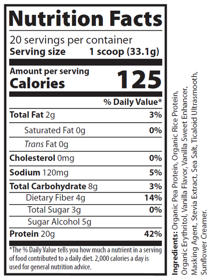 solikka Pure Vegan Protein – Vanilla Flavor (662g)