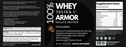 1lb 100% Whey Armor Isolate Protein Chocolate