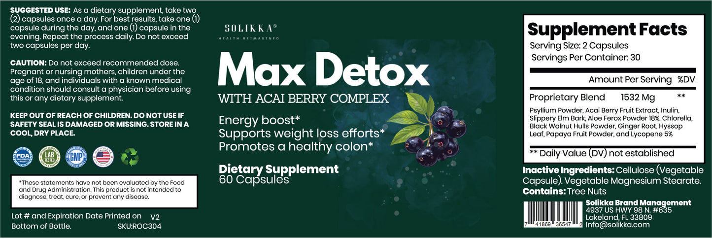 Max Detox W/Acai Berry