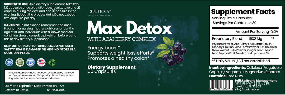 solikka Max Detox W/Acai Berry