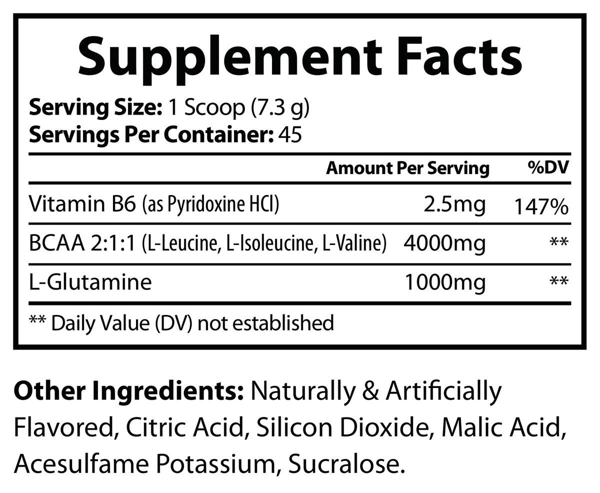 solikka BCAA Powder – 2:1:1 Ratio with L-Glutamine, Watermelon (45 Servings)