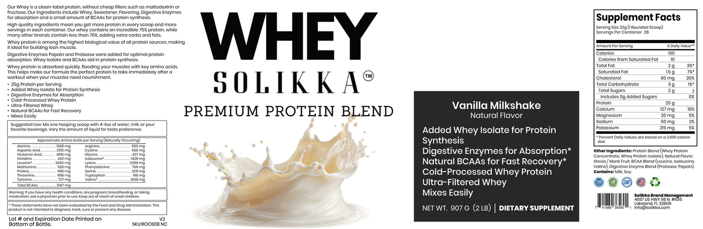 Protein Whey 2lb Vanilla