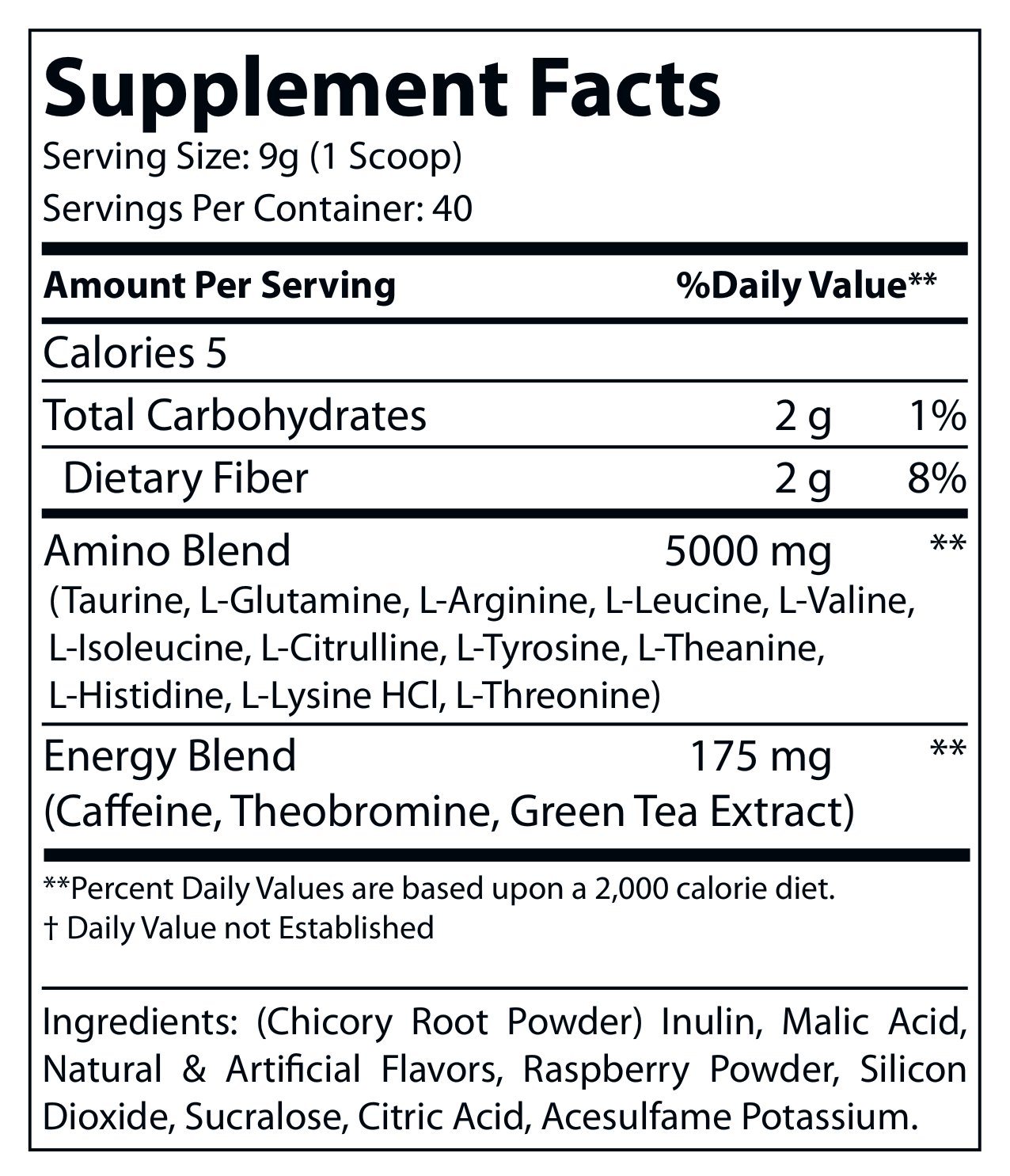 Energized Aminos Raspberry Tea