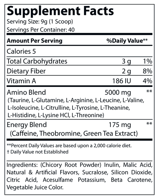 Energized Aminos Peach Mango 360g – 40 serv