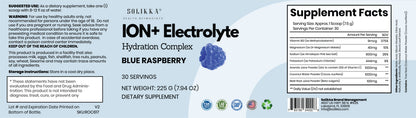 solikka ION+ Electrolyte Hydration Complex – Blue Raspberry (30 Servings)