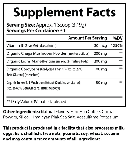 Nature's Espresso Coffee w/Organic Mushroom Complex