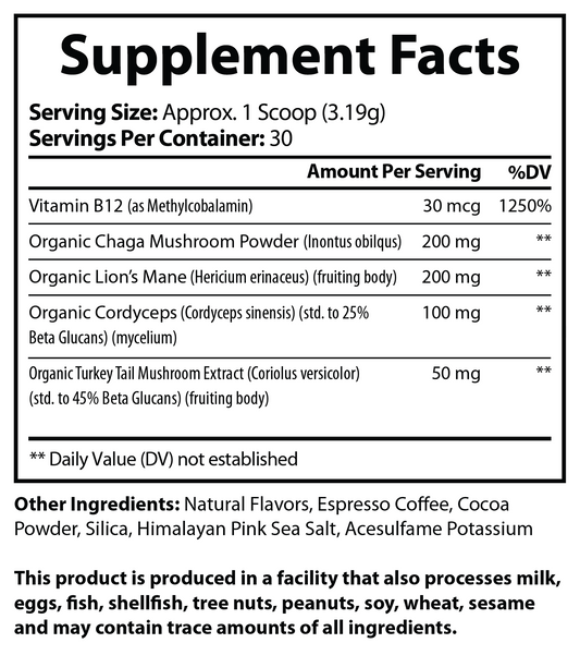 Nature's Espresso Coffee w/Organic Mushroom Complex