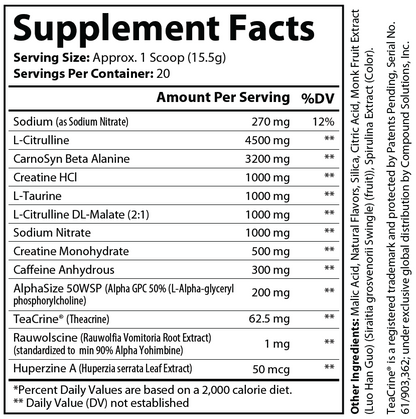 Electroshock - The Definitive Pre-Workout Blue Razz Flavor