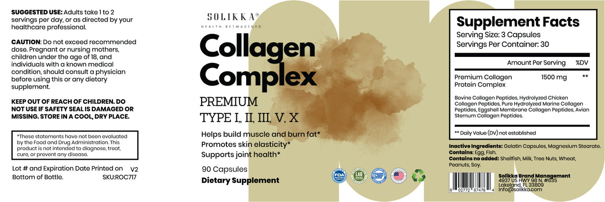 solikka Collagen Complex – Premium Multi-Collagen (90 Capsules)