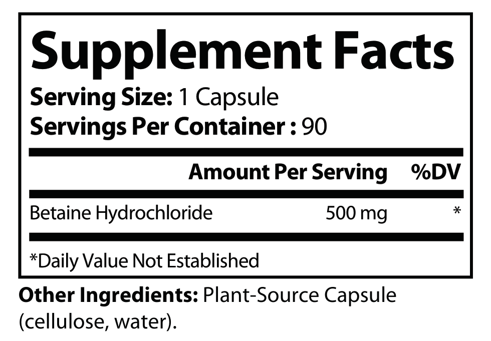 Betaine HCL Plus Medical Grade