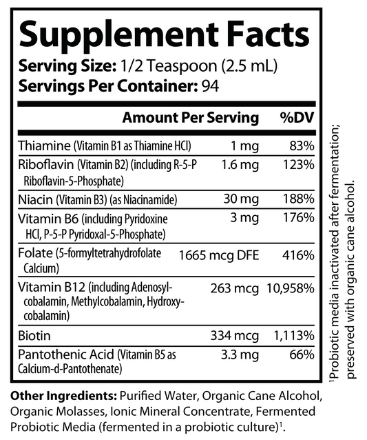 Fermented Vitamin B Complex 8 Fl. Oz. Medical Grade