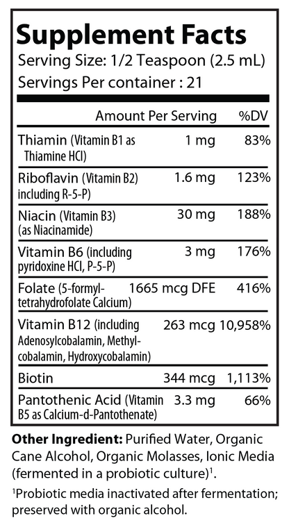 Medical Grade Fermented Vitamin B Complex 2 fl oz