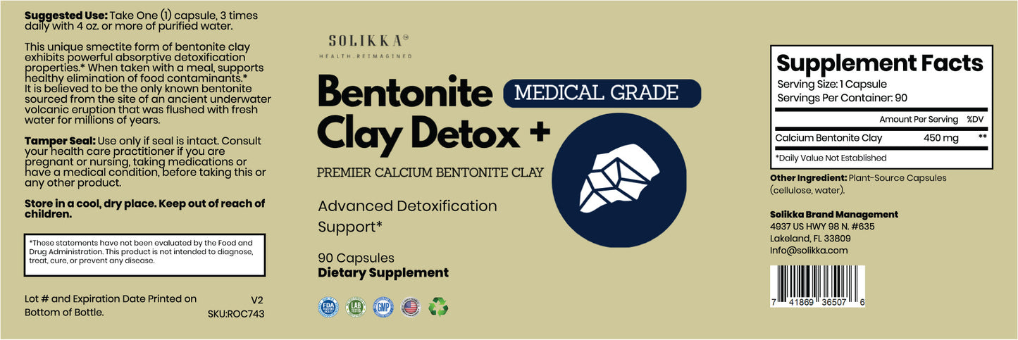 Bentonite Clay Detox Plus (Medical Grade)