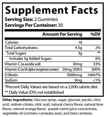 Solikka Skin Glow Gummies w/ Biotin + C + E
