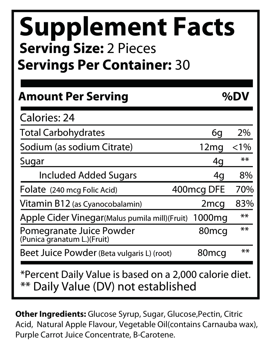 Solikka Apple Cider Vinegar  Gummies