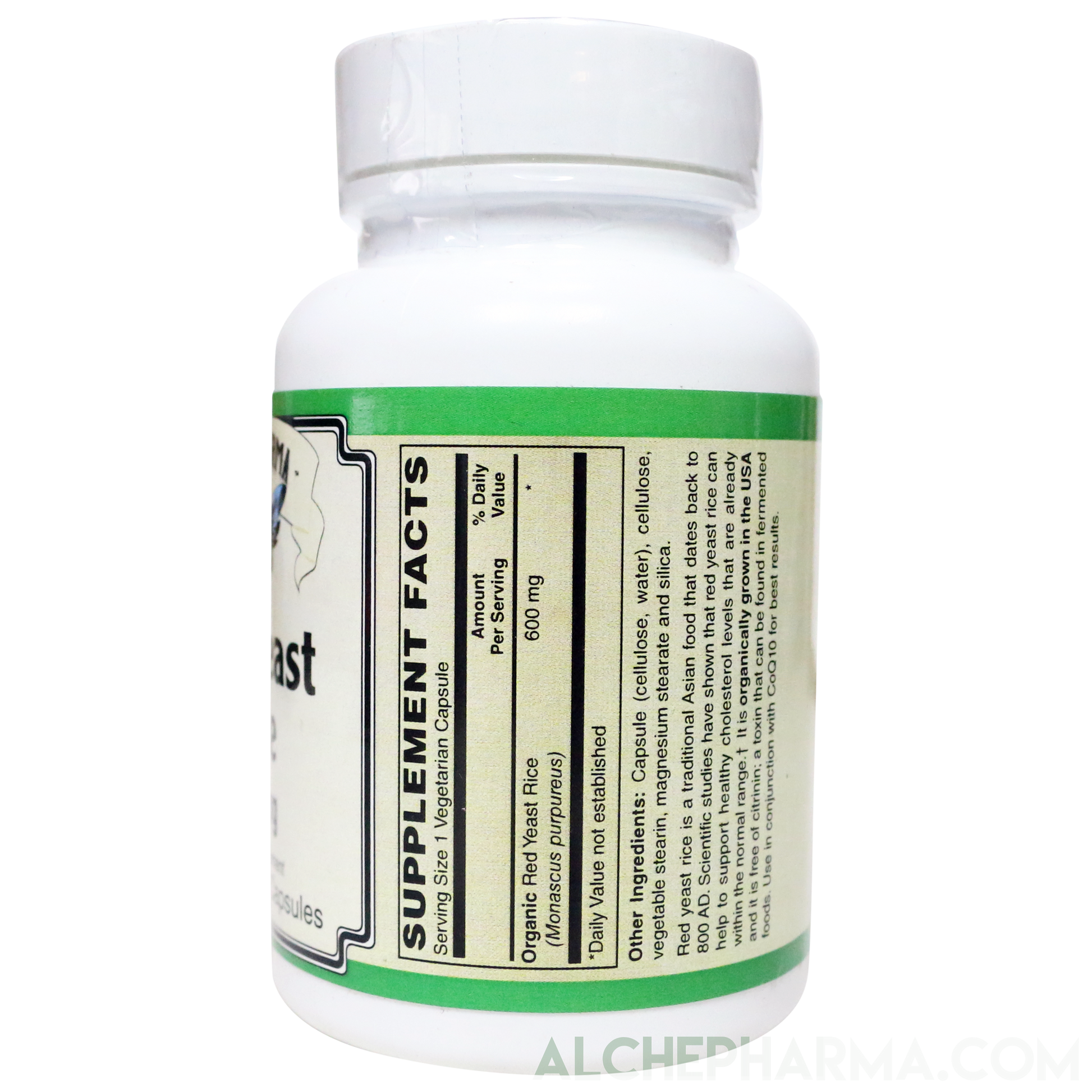 Red Yeast Rice (Organic and Citrinin Free ), 600mg-AlchePharma