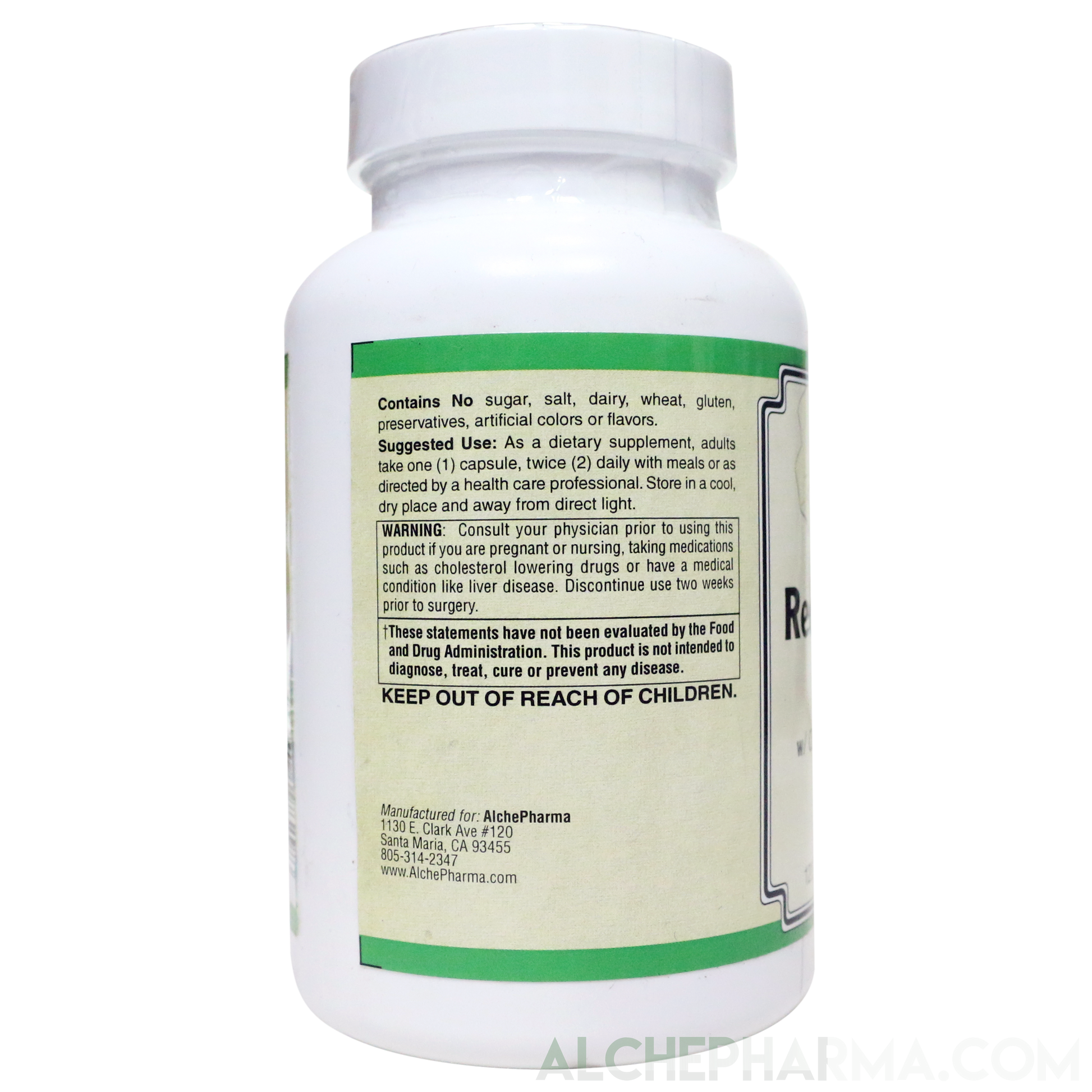 Red Yeast Rice Plus, 600mg ( Organically Grown - Citrinin Free )-Herb-AlchePharma