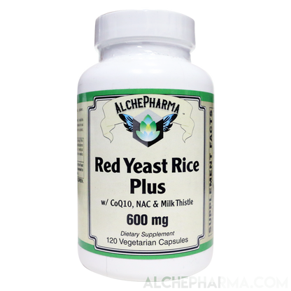 Red Yeast Rice Plus, 600mg ( Organically Grown - Citrinin Free )-Herb-AlchePharma