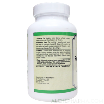 Red Yeast Rice Plus, 600mg ( Organically Grown - Citrinin Free )-Herb-AlchePharma