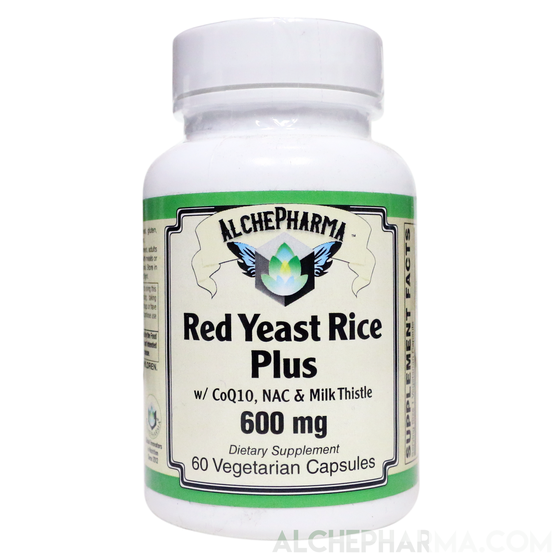 Red Yeast Rice Plus, 600mg ( Organically Grown - Citrinin Free )-Herb-AlchePharma