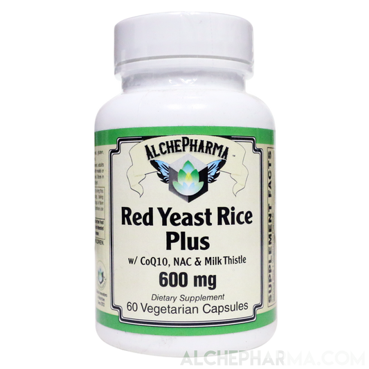 Red Yeast Rice Plus, 600mg ( Organically Grown - Citrinin Free )-Herb-AlchePharma