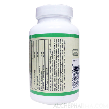 Red Yeast Rice Plus, 600mg ( Organically Grown - Citrinin Free )-Herb-AlchePharma