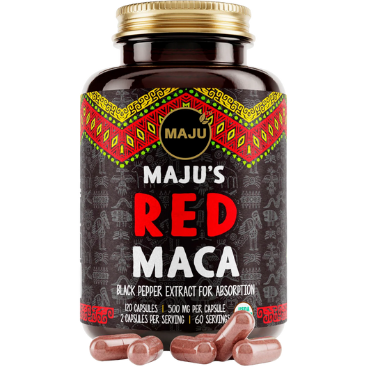 MAJU Organic Red Maca Root Capsules 120ct
