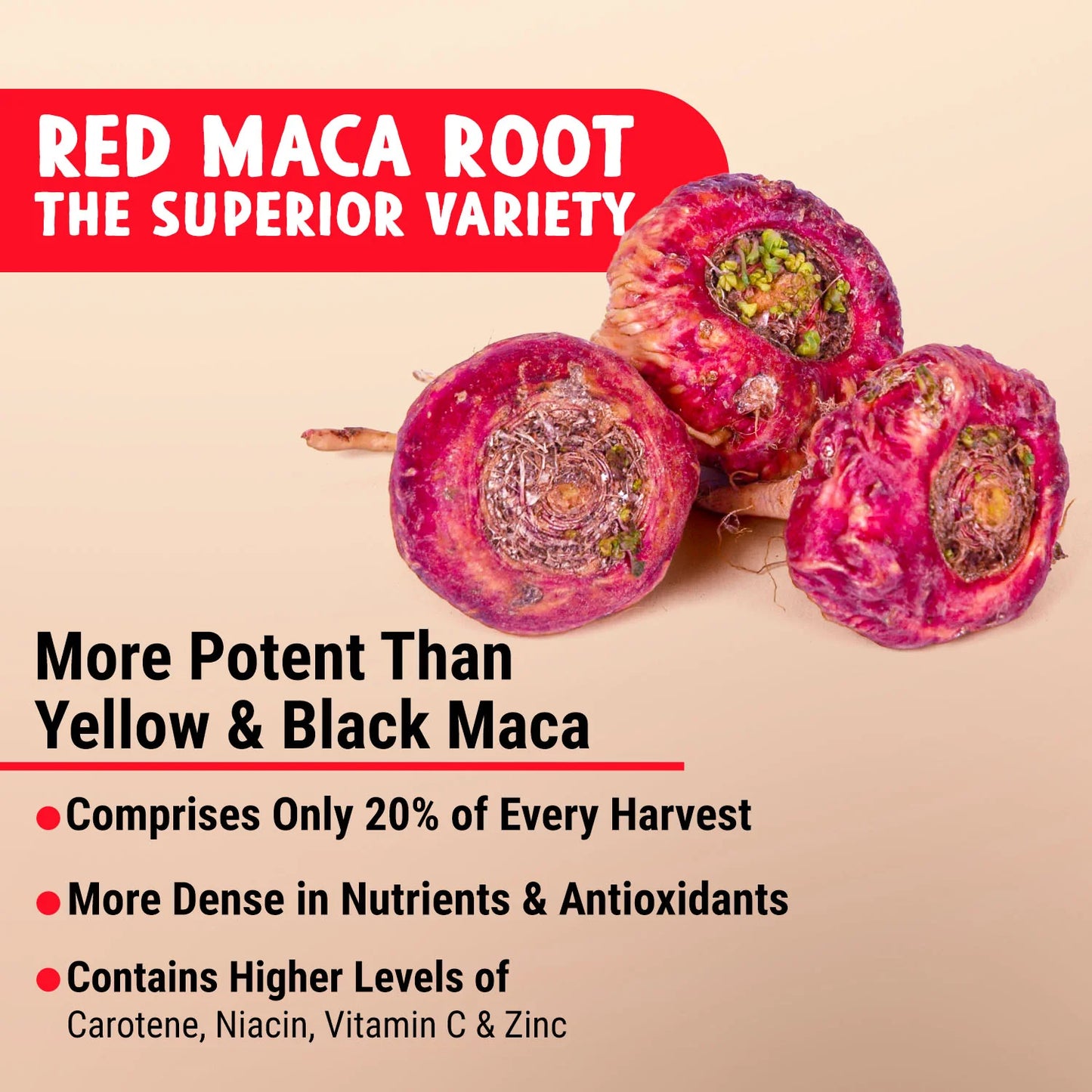 MAJU Organic Red Maca Root Capsules 120ct