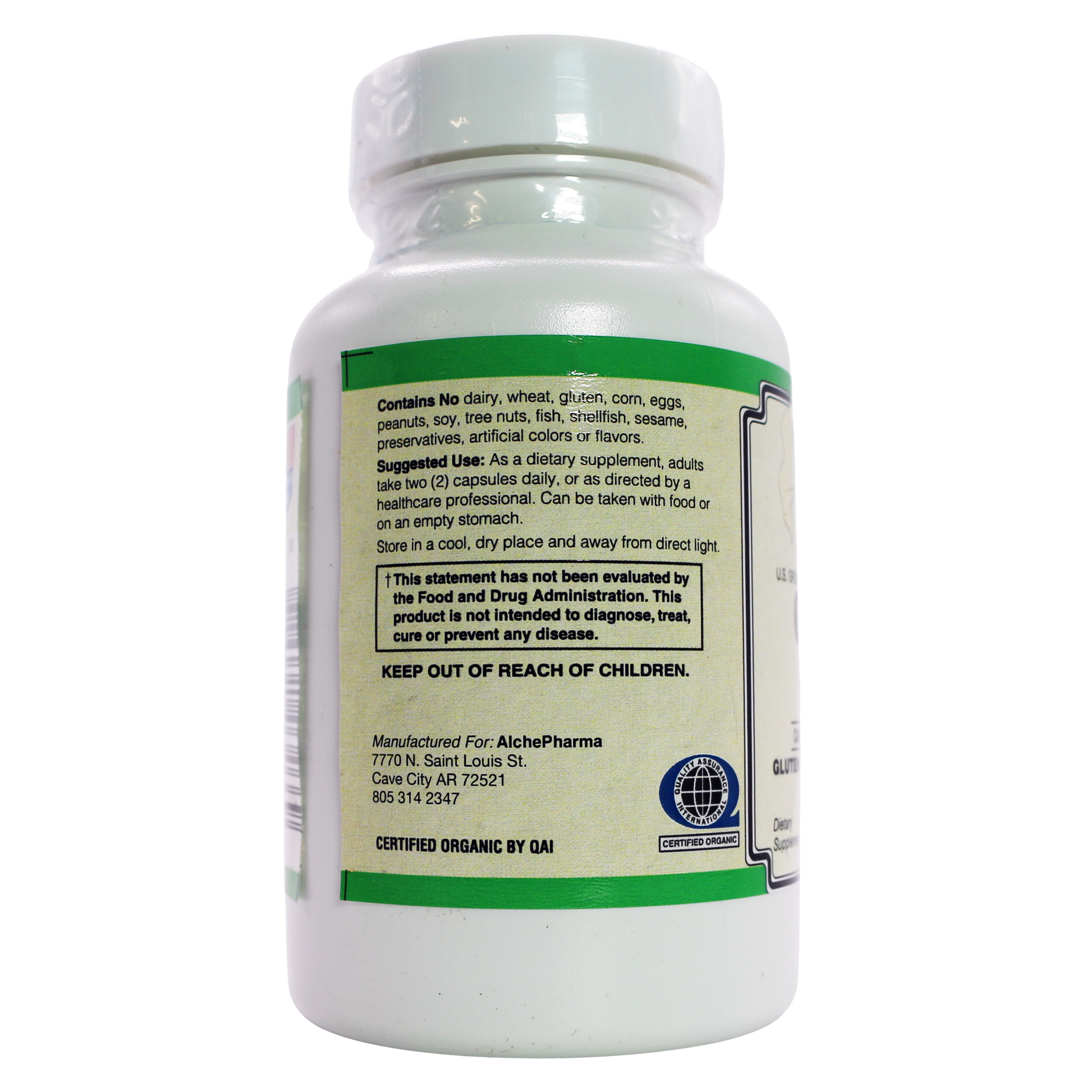 Reishi Organic Mushroom (Ganoderma lucidum) derived from mycelium and fruiting body-Vitamins & Supplements-AlchePharma