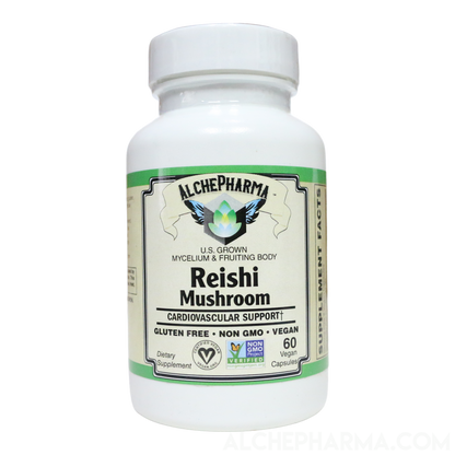 Reishi Organic Mushroom (Ganoderma lucidum) derived from mycelium and fruiting body-Vitamins & Supplements-AlchePharma