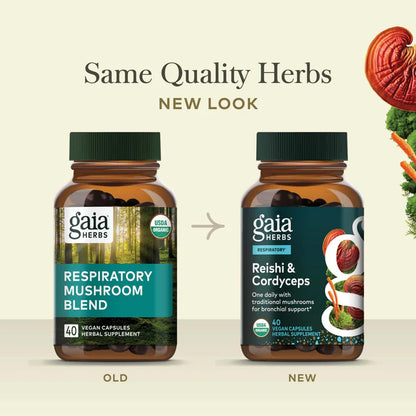 Reishi & Cordyceps (Formerly - Respiratory Mushroom Blend)