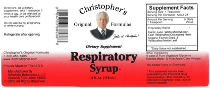 Respiratory Syrup 4 Fl. Oz.
