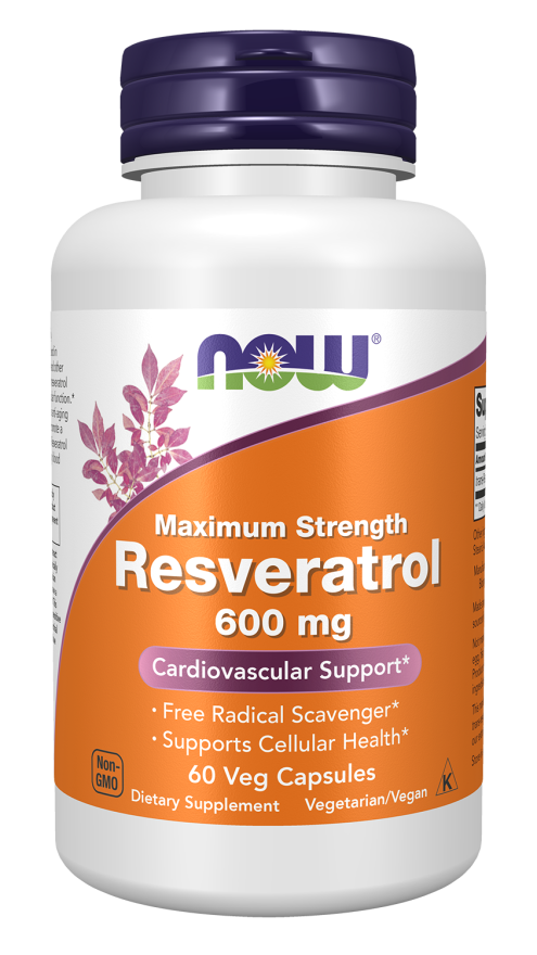 Resveratrol, Maximum Strength 600 mg Veg Capsules
