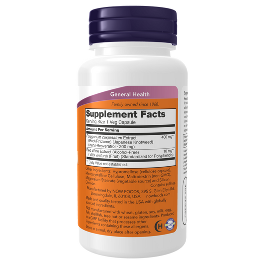 Resveratrol 200 mg Veg Capsules-Antioxidants-AlchePharma