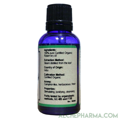 Rosemary Organic Essential Oil - 100% pure /Rosemary leaves sourced from India.-Essential Oils-AlchePharma