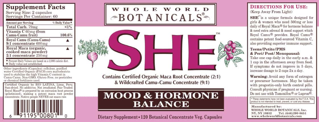 SHE - Mood & Hormone Balance - 120 Capsules