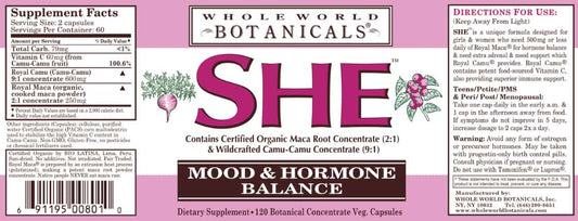 SHE - Mood & Hormone Balance - 120 Capsules
