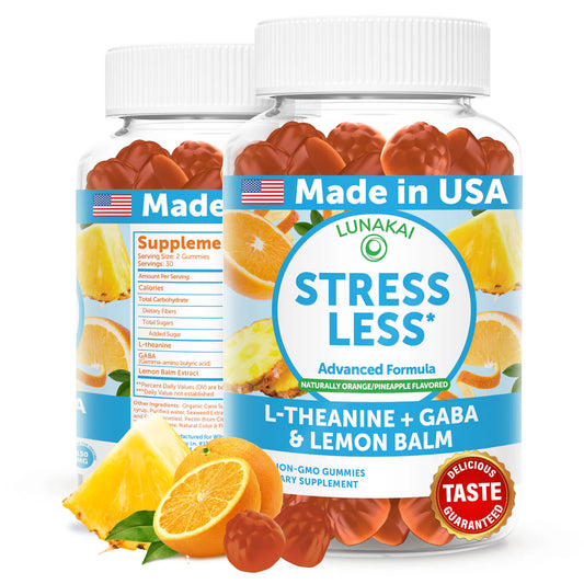 Stress Less - Advanced Formula, Orange Pineapple Flavored - 60 Gummies