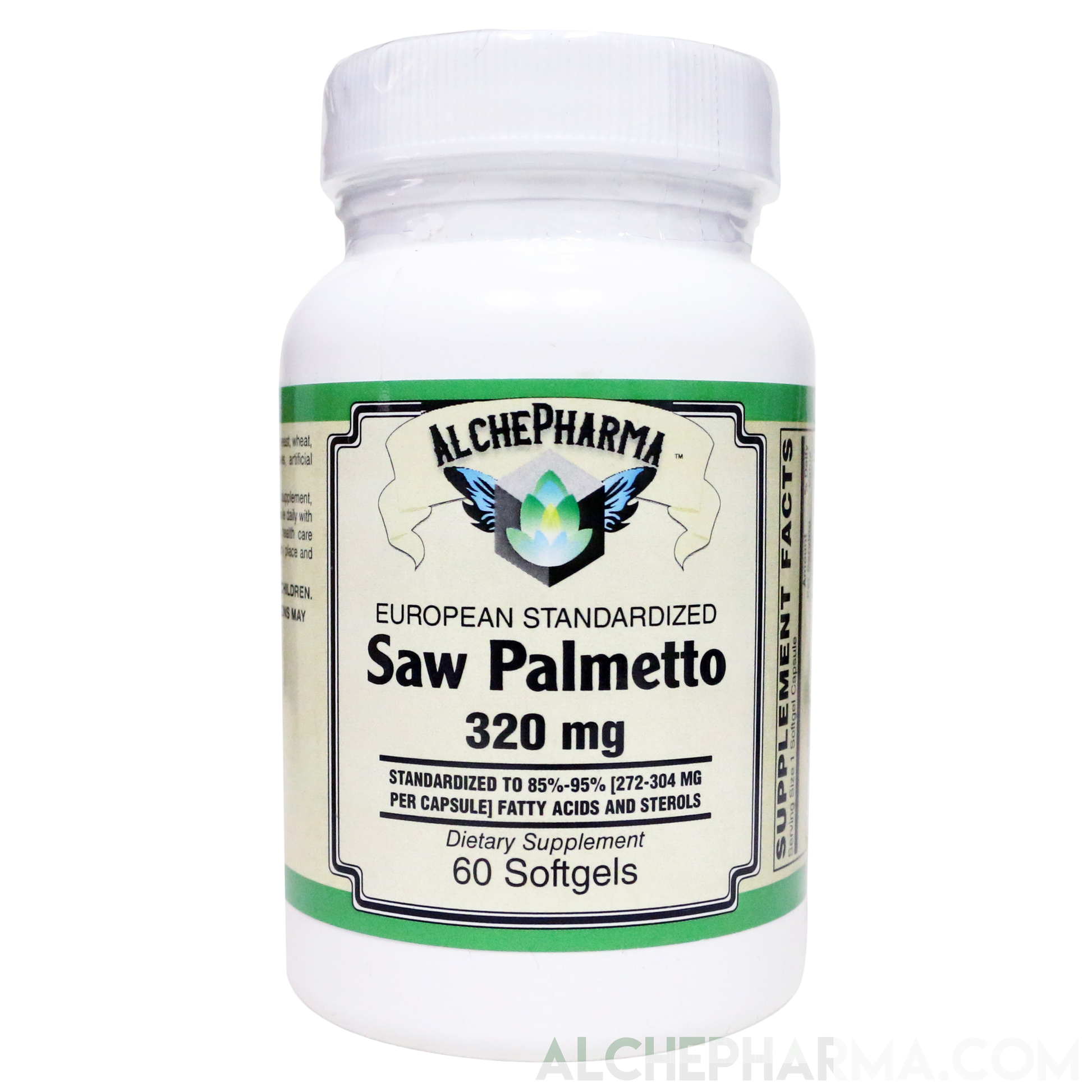 Saw Palmetto Extract 320 mg. ( European Standardized to 85%-95% Fatty Acids and Sterols )-Herb-AlchePharma