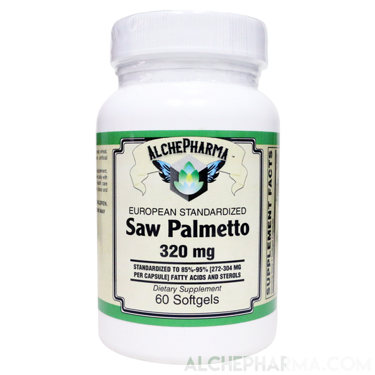 Saw Palmetto Extract 320 mg. ( European Standardized to 85%-95% Fatty Acids and Sterols )-Herb-AlchePharma