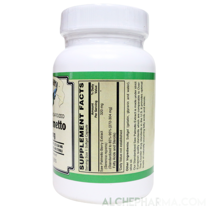 Saw Palmetto Extract 320 mg. ( European Standardized to 85%-95% Fatty Acids and Sterols )-Herb-AlchePharma