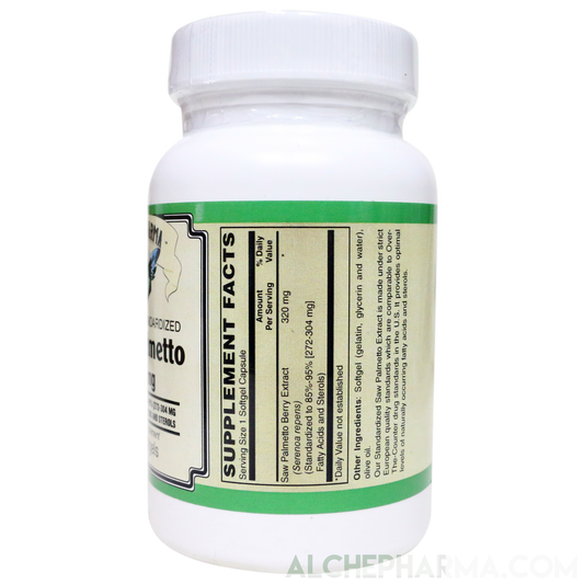 Saw Palmetto Extract 320 mg. ( European Standardized to 85%-95% Fatty Acids and Sterols )-Herb-AlchePharma