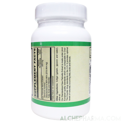 Saw Palmetto Extract 320 mg. ( European Standardized to 85%-95% Fatty Acids and Sterols )-Herb-AlchePharma