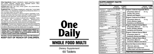 One Daily - Whole Food Multi - 60 Tablets