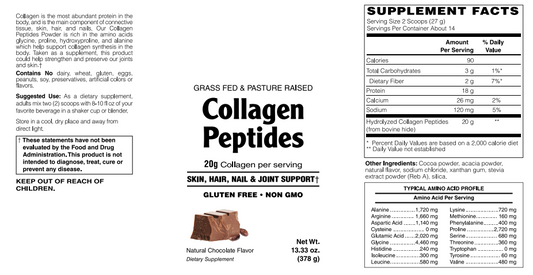 Collagen Peptides Chocolate - Grass Fed & Pasture Raised