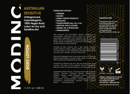 Australian Sensitive - Body Lotion - Unfragranced, Hypoallergenic - 11.5 Fl. Oz.