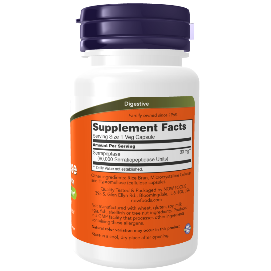 Serrapeptase Veg Capsules-Digestive Support-AlchePharma