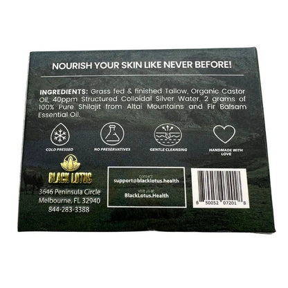 Shilajit (Grass-fed Tallow) Soap - Infused with Colloidal Silver-Bar Soap-AlchePharma