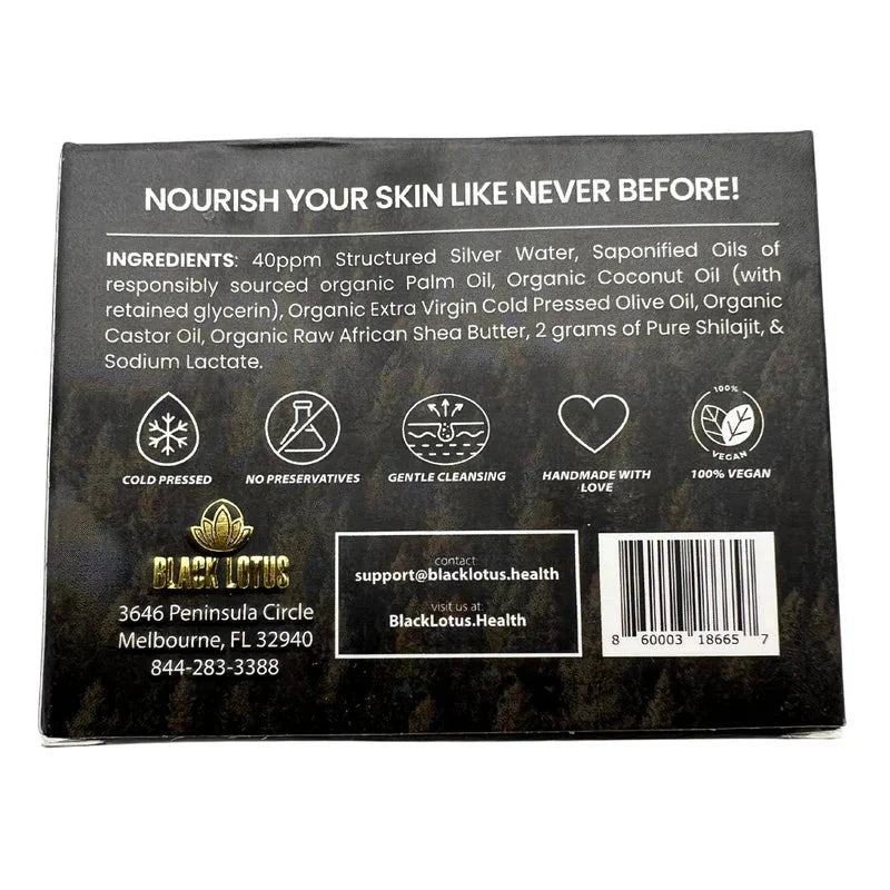 Shilajit Plant Based Soap - Infused with Colloidal Silver-Bar Soap-AlchePharma