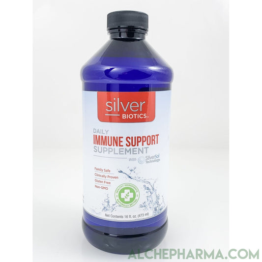 Silver Biotics Daily Immune Support Supplement 10 ppm  Nano Technology 16 fl oz